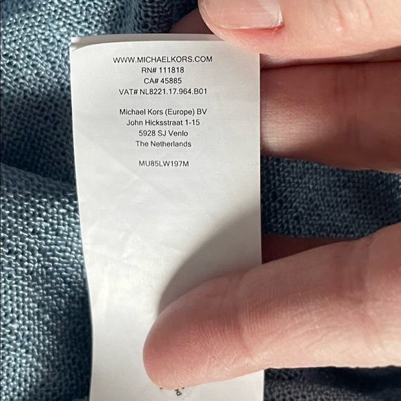 Micheal Micheal Kors Blue Open Water Fall Cardigan Top Size Medium - Picture 7 of 13